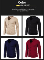 Cardigan de Moda para Hombres Abrigo de Punto de Manga Larga con Botones - details 5