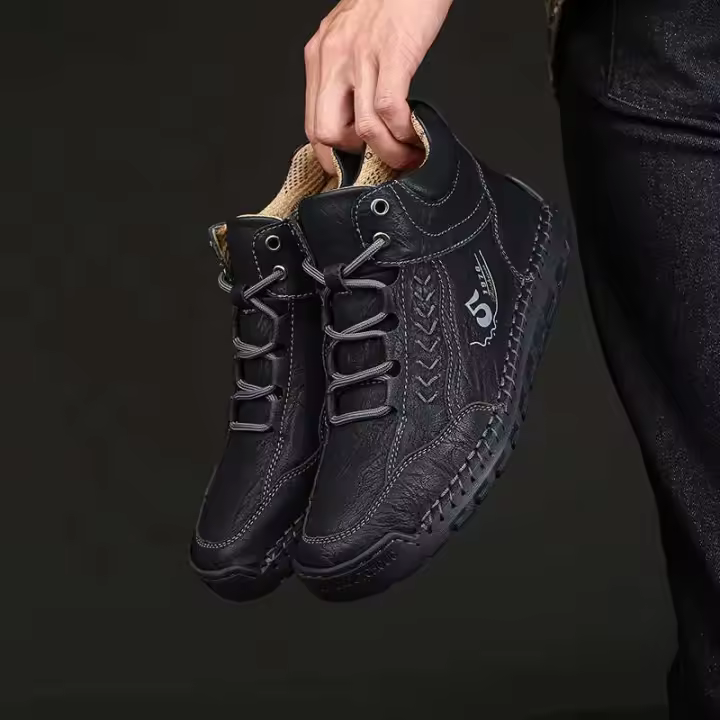 Parte superior de microfibra cruzada para zapatos deportivos informales para hombre, forro de cachemira de talla grande, suave y - 1