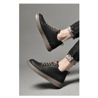 Zapatos De Patinaje Para Hombres Con Aumento De Altura En Cuero Genuino Zapatillas Elevadoras Inserción De Altura 6CM Skate Shoes - details 16