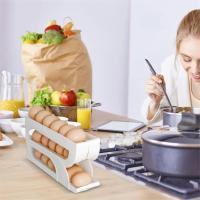 Dispensador automático de huevos, soporte automático para enrollar huevos de 3 niveles, contenedor de almacenamiento de huevos que ahorra espacio para estante de nevera - details 3