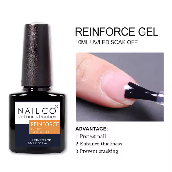 NAILCO-capa superior templada para esmalte en Gel, barniz semipermanente, capa superior y capa Base, esmalte permanente Gellac UV LED, Lak, 10ml - 1
