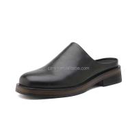 Nuevo 2025 plataforma oficialmente de cuero para hombres mula diseño de lujo italiano espejo de cabeza redonda tacones altos zapatos casuales grandes 46 - details 4