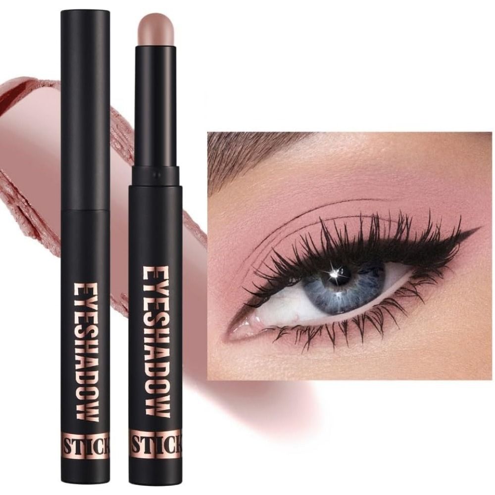 Langmanni 8 piezas Sombra de ojos en barra crema blanda mate sombra de ojos Crayón pintura brillante brillante sombra de ojos Crayón impermeable clásico juego de sombra de ojos en barra brillante