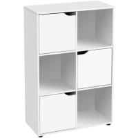 Estantería de Madera, Librería con Puerta y Compartimentos Abiertos, Mueble almacenaje, Organizador,en Color Natural de 119x29x59 cm para Estudio,Dormitorio,Salón, Oficina y Biblioteca - details 62