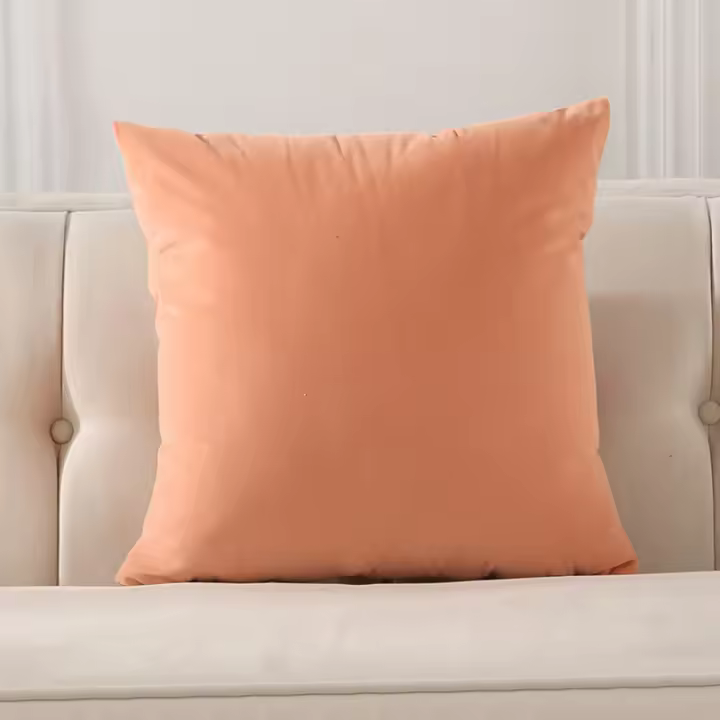 Funda de almohada simple de color sólido para sofá color caramelo, 45x45, 50x50, funda de almohada de otoño, 45x45, 50x50, - 1
