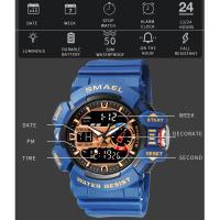 Reloj militar para hombre, resistente al agua, con manecillas luminosas, digital, pulsera de goma, deportivo, 50M, 8043 - details 0