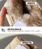 Botas de nieve para niños otoño e invierno botas de algodón botas impermeables antideslizantes zapatos de algodón de terciopelo Velcro masculino y femenino bebé botas de cuero - details 3