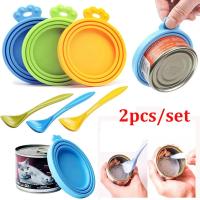 Tapa de silicona reutilizable para comida de mascotas, tapa de lata para almacenamiento de perros y gatos, sello con cuchara, 2 unidades - details 0
