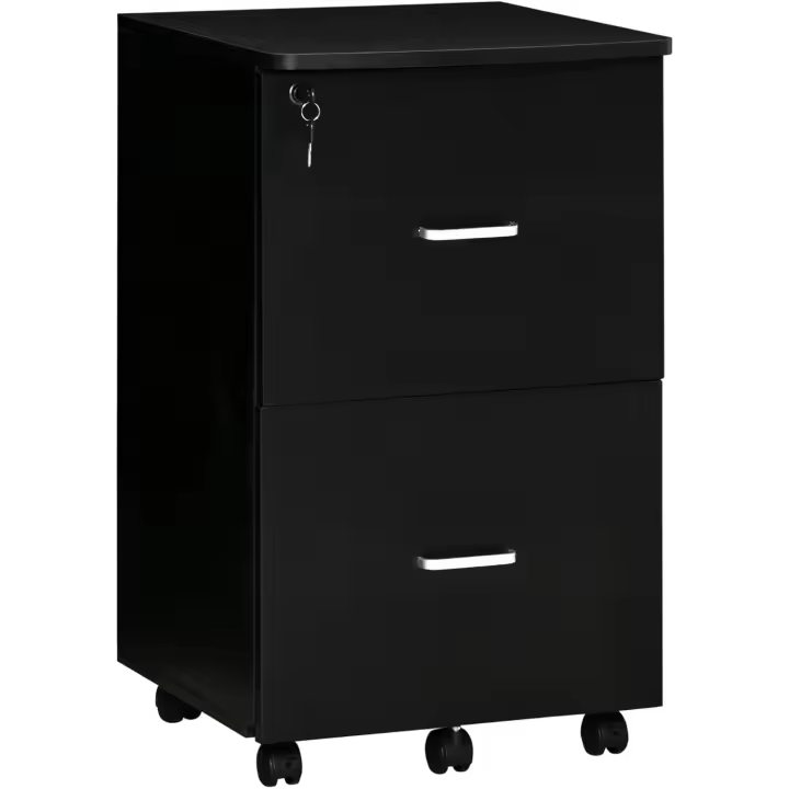 para Archivos con 2 Cajones Cerradura de 2 Llaves 5 Ruedas para Tamaño Carta A4 para Estudio Despacho - 1