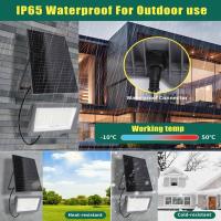 Foco solar exterior con mando a distancia,200W,gran panel solar y batería de gran capacidad 15000mAH.Luz solar LED,cable 2m, 6500K,para interior y jardín,patios,garajes o piscinas,2 piezas - details 5