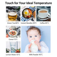 Taza calefactora de acero inoxidable para coche, hervidor eléctrico con Control inteligente de temperatura para café y leche, 12V/24V, 400mL - details 6