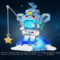 Micro Diamond Particle Building Blocks Twelve Constellations Astronauts Fishing for Stars Creative Building Block Assembly Gift - details 9