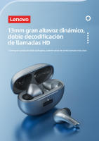 Lenovo-auriculares inalámbricos con Bluetooth, dispositivo de audio estéreo 9D, resistente al agua, con caja de carga, para iPhone - details 6