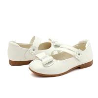 Zapatos de cuero para niñas, zapatillas planas de princesa con pajarita, zapatos de flores para niñas, zapatos planos informales para niños, zapatos de tacón bajo para baile y boda, suaves - details 10