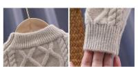 Suéter de lana para niños, cortavientos de algodón de ganchillo, jersey grueso y cálido de lujo para otoño e invierno, ropa para adolescentes 2024 - details 1