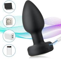 Tapón Anal Vibratorio de Silicona con Base Luminosa, Control Remoto Inalámbrico, Tapón Anal Recargable, Masajeador Anal, Estimulación del Ano del Punto G para Juegos de Cama de Placer para Hombre y Mujer - details 6