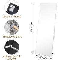 Pie Cuerpo Entero 150x51 cm, Espejos Grandes de Pared Rectangulares con Soporte para Colocar de Pie o Colgado, Adecuado para Dormitorio Vestidor Recibidor - details 3