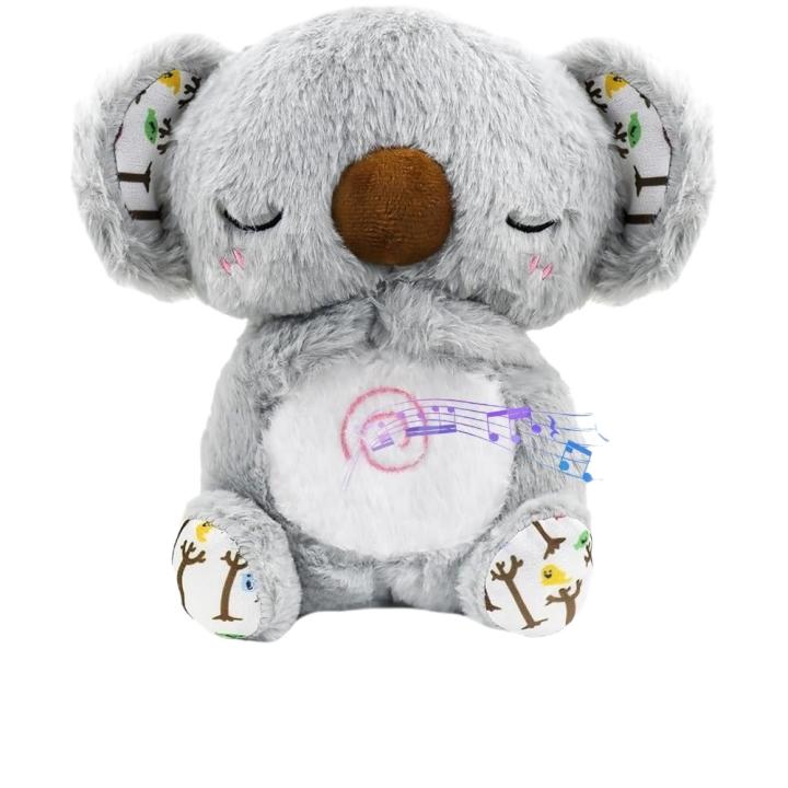 Koala para Aliviar la Ansiedad, Oso Koala Relajante, Nutria Bebé Durmiendo, Peluche de Koala, Peluche de Koala que Respira, Koala que Respira, Koala con Luces Musicales y Movimiento de Respiración (M1)