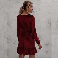 Elegante Vestido de Manga Larga para Mujer Primavera Otoño 2025 Cuello en V Moda - details 4