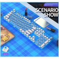 Real teclado mecánico eje verde niñas Netflix chica corazón polvo azul teclas redondas gaming punk - details 5