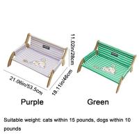 Sofá para mascotas sencillo y resistente al desgaste, cama para perros desmontable reclinable a rayas para gatos, transpirable y a prueba de humedad, para el hogar - details 0
