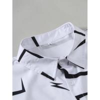 Camisa de negocios informal de ropa de hombre de playa fina estampada de manga corta de verano - details 3