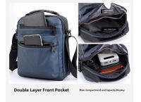 Bolso Cruzado de Oxford Casual Bolso de Negocios de Hombro Único de Poliéster Suave con Cierre de Cremallera Tendencia Callejera - details 5
