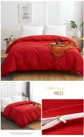 Funda de Edredón de Algodón 100% Sólida con Cierre de Cremallera para Cama King Size Sin Funda de Almohada - details 4