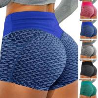 Pantalones cortos elásticos de yoga de color sólido para mujer, cintura alta, control abdominal, realce de cadera, verano - details 24