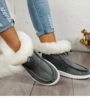 Simple Solid Color Thickened Medium Tube Warm Snow Boots Fashion Comfortable Thick Bottom Snow Boots Women Footwear - details 18
