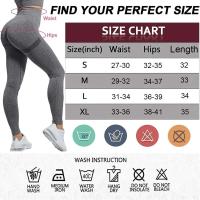 Ilforeemio Medias de entrenamiento para mujer, gimnasio, arrugas en la cadera sin costuras - details 0