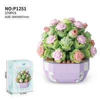 Bloques de Construcción de Cactusas Flor Eterna Bonsái Árbol Jardines Románticos Ladrillos DIY - details 15