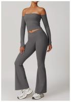Pantalones de Yoga de Cintura Alta para Mujeres Ajuste Ajustado, Levantamiento de Cadera, Estilo Plumedo Ideal para Yoga y Fitness Material de Nylon - details 30