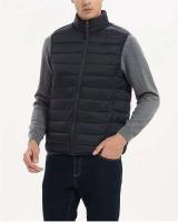 Chaqueta acolchada de plumón de pato para hombre con cuello alto, chaqueta cálida sin mangas de invierno, chaleco de algodón - details 4