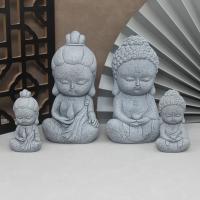 Estatua de piedra de Buda, monjes budista pequeño, figuritas de budismo tibetano, adorno de jardín Zen, meditación, decoración del acuario del hogar - details 4