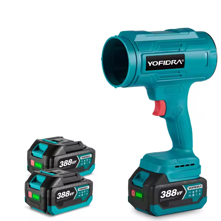 Soplador eléctrico YOFIDRA, ventilador Turbo Jet, pistola de aire violenta, secador de nieve para coche, herramienta de soplado de polvo de hojas para juego de pines de batería Makita - 1