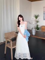 Vestido de Tirantes Bordados Estilo Deseo Puro para Mujeres Cintura Ajustable Adelgazante - details 16