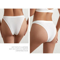 Tanga de algodón acanalado sin costuras para mujer, bragas de Bikini de cintura baja simples, ropa interior deportiva para niñas - details 8