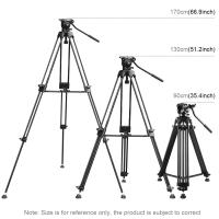 PULUZ-videocámara profesional de alta resistencia, trípode de aleación de aluminio con cabezal de arrastre fluido para cámara DSLR / SLR - details 2