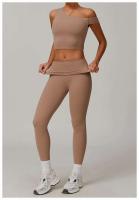 Conjunto de Yoga de Cintura Alta Ouwu Traje Deportivo de 3 Piezas Monos Deportivos para Mujeres - details 29