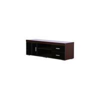 Mueble de TV moderno para televisores de 65 pulgadas, mesa de TV para salón con 2 puertas, 2 estantes abiertos y patas de madera, 150x39x50 cm, blanco. - details 11