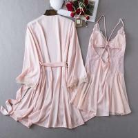 Conjunto de Kimono de Satén para Mujeres Ouwu Dos Piezas para Dormir Ideal para Novias y Bodas - details 3
