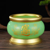 Buda de Jade Liuli en Casa Ofrenda Interior con Sutra del Corazón y Flor de Loto - details 13