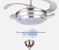 Restaurante invisible ventilador luz control remoto hogar sala de estar ventilador conversión de frecuencia de luz dormitorio ventilador de techo luz - details 29