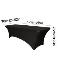 Mantel ajustado de LICRA de 4/6 pies, cubierta de mesa de tela plegable de alta elasticidad, mantel Rectangular para mesa de comedor, banquete, fiesta de boda - details 10