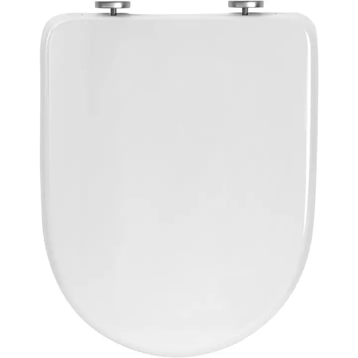 Tapa de inodoro WOLTU, asiento de inodoro, bisagra de cierre suave, instalación rápida, antibacteriano, forma de D - 1