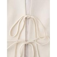 BUNO-Tops sin mangas con pajarita para mujer, chaleco ajustado con cuello redondo, ropa de calle a la moda, camisetas blancas para mujer 2025 - details 6