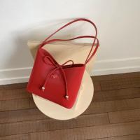 Bolso de cubo con lazo coreano para mujer, bolso de ocio Y2k con lazo para axila, bolso de hombro dulce de cuero Pu - details 9