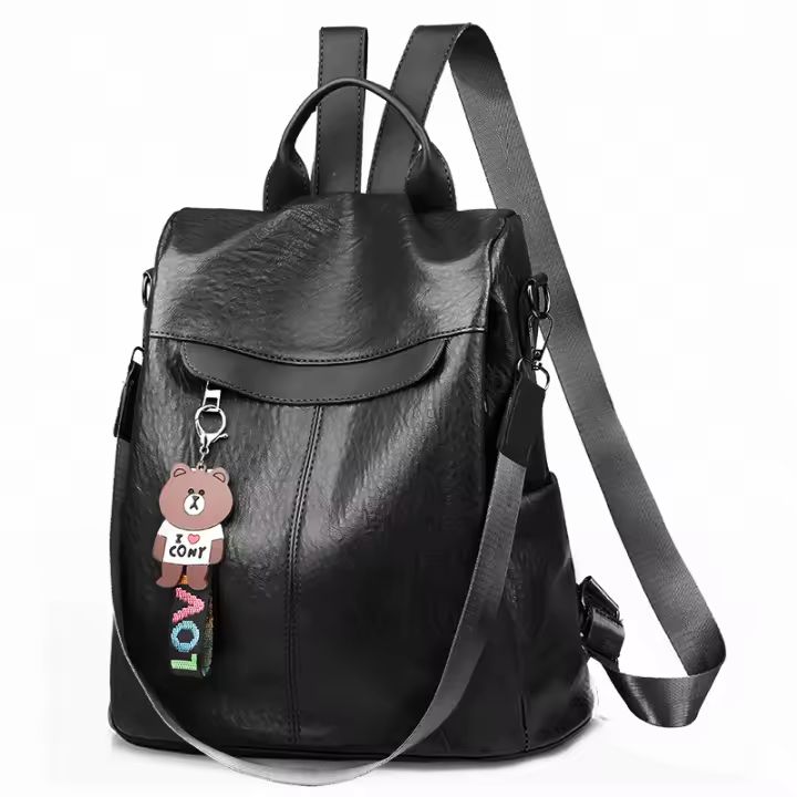 Mochila de Cuero Impermeable Antirrobo para Mujer, Bolso de Hombro, Mochila Escolar, Pequeño, informal, Bandolera - 1