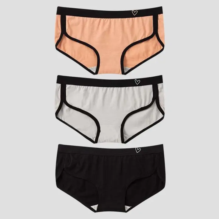 Bannirou - Bo Shooting Deportivo de Algodón para Mujer Suave, Suave y Transpirable, Ropa Interior, 3 Piezas - 1